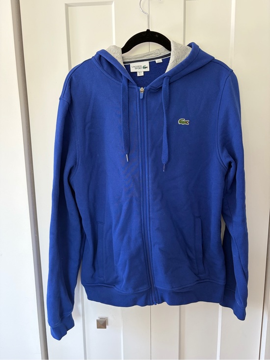 Lacoste Other - Lacoste Royal Blue Zip Hoodie with Croc Patch